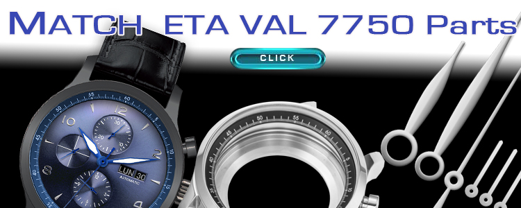 thumbnail image 2 of ETA Valjoux 7750 Watch Dial – 34.5mm, Swiss Made, Choose Silver/Night Blue/Black 2 of 4