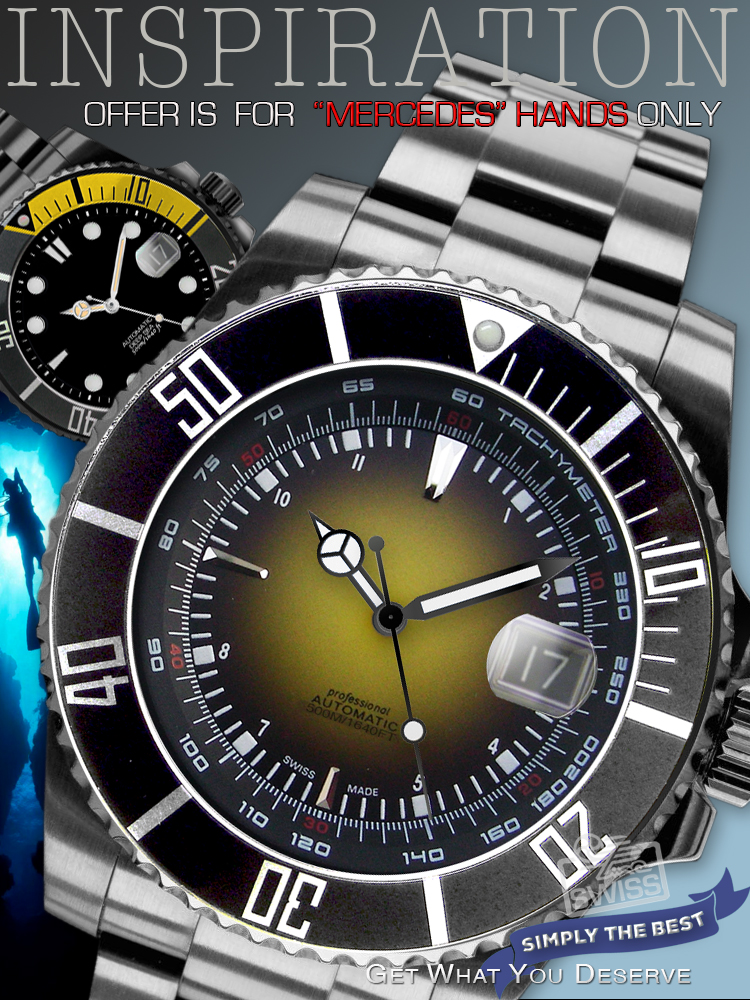 thumbnail image 2 of Swiss Watch Hands Set - Mercedes Style For ETA 2801 2804 2824 2834 2836 SW200 SW220 - Super Luminova 2 of 5